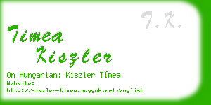 timea kiszler business card