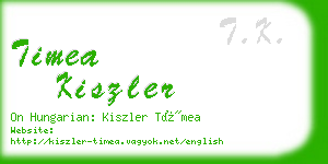 timea kiszler business card